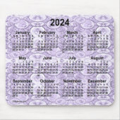 2024 Kleine belletjes Paarse kalender van Janz Muismat (Voorkant)