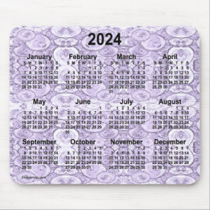 2024 Kleine belletjes Paarse kalender van Janz Muismat
