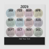 2024 - Kleurrijke maandelijkse magneetkalender (Voorkant)