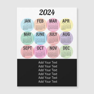 2024 - Kleurrijke Maandkalender