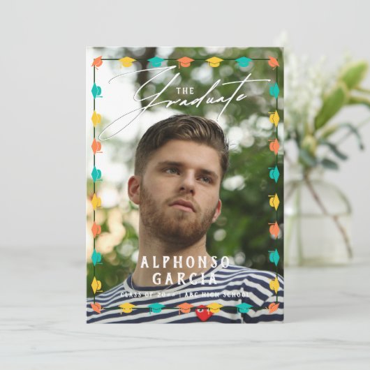 2024 Kleurrijke Mexicaanse Afstuderen aankondiging (Staand voorkant)