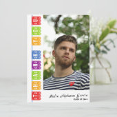 2024 Kleurrijke Mexicaanse Fiesta Graduation Party Bedankkaart (Staand voorkant)