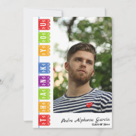 2024 Kleurrijke Mexicaanse Fiesta Graduation Party Bedankkaart