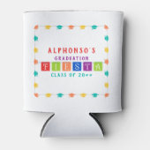 2024 Kleurrijke Mexicaanse Fiesta Graduation Party Blikjeskoeler (Voorkant)