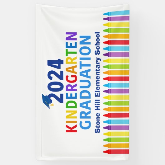 2024 Kleuterschool Afstuderen basisschool Spandoek (Verticaal)