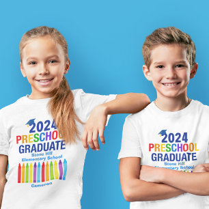 2024 kleuterschool Afstuderen Schattige aangepaste T-shirt