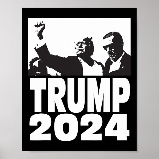 2024 kogelvrij teflon don rally schieten vuist pu poster (Voorkant)