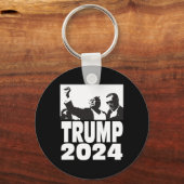 2024 kogelvrij teflon don rally schieten vuist pu sleutelhanger (Voorkant)