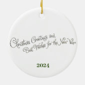 2024  Kretchman Kerst Kaart Ornament (Achterkant)