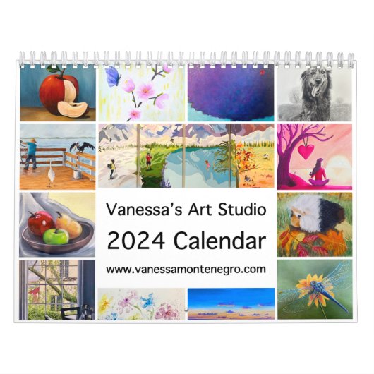 2024 Kunstkalender Vanessa's Kunststudio Kalender (Hoes)
