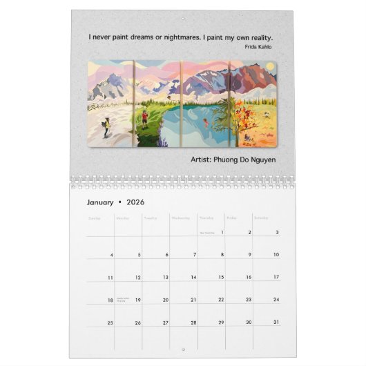 2024 Kunstkalender Vanessa's Kunststudio Kalender (Jan 2026)