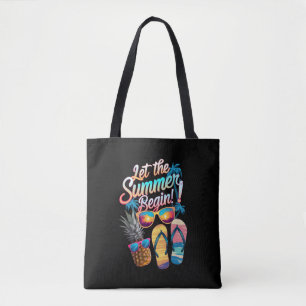 2024 Laat de zomer beginnen 2024 Zomervakantie Tote Bag