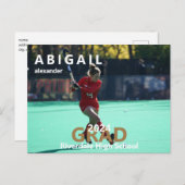 2024 Lacrosse Foto Afstuderen Aankondiging Briefkaart (Voorkant / Achterkant)