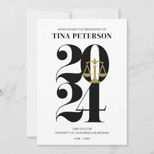 2024 Law School Afstuderen Aankondiging (Voorkant)