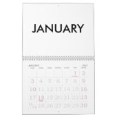 2024 Lege Kalender Met Feestdagen Grote Nummers (Jan 2027)