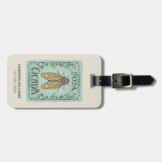 2024 Lente Cicada Invasie Bagagelabel (Voorkant horizontaal)
