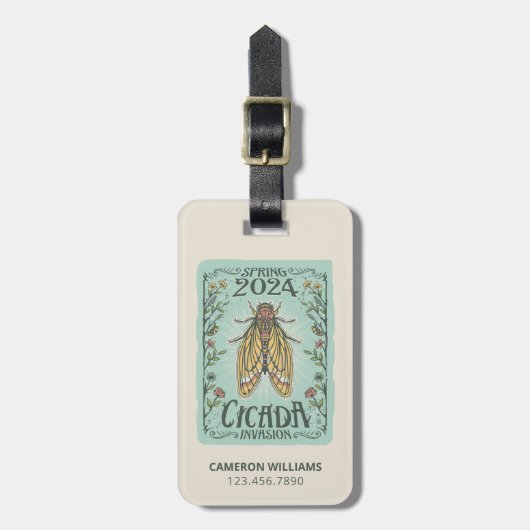 2024 Lente Cicada Invasie Bagagelabel (Voorkant verticaal)