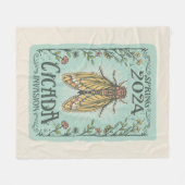 2024 Lente Cicada Invasie Fleece Deken (Voorkant (Horizontaal))