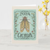 2024 Lente Cicada Invasie Kaart (Gele Bloem)