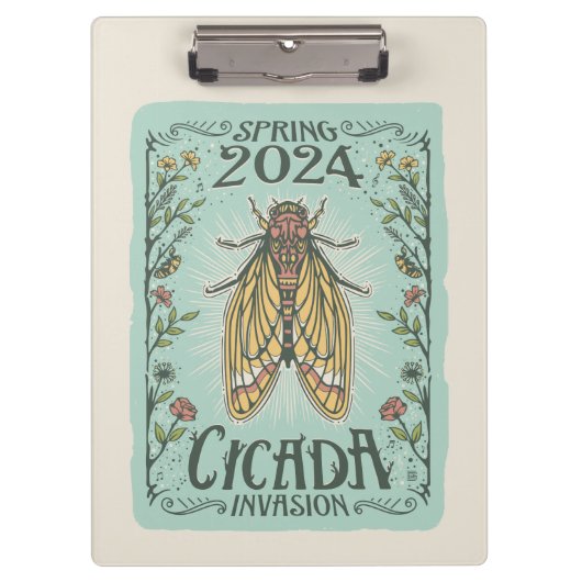 2024 Lente Cicada Invasie Klembord (Voorkant)