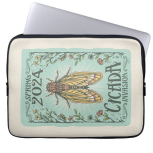 2024 Lente Cicada Invasie Laptop Sleeve