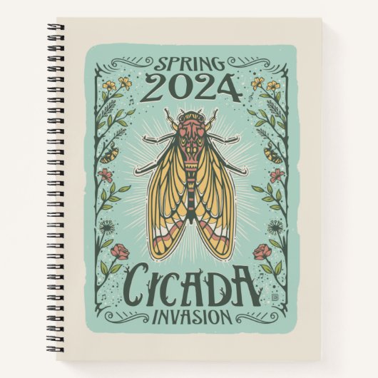 2024 Lente Cicada Invasie Notitieboek (Voorkant)