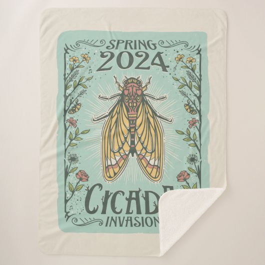 2024 Lente Cicada Invasie Sherpa Deken (Voorkant)