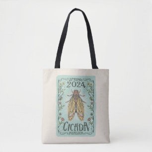 2024 Lente Cicada Invasie Tote Bag