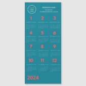 2024 Logo Kalender Blauw en Koraal Roze (Voorkant)