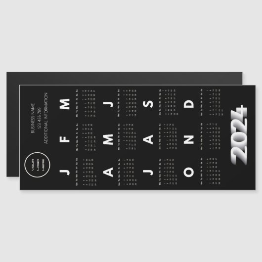 2024 Logo Kalender Zwart-wit (Voorkant / Achterkant)