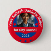 2024 Lokale Verkiezingen Aangepaste Fotocampagne S Ronde Button 5,7 Cm (Voorkant)