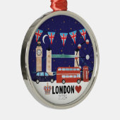 2024 London Christmas Decor Metalen Ornament (Rechts)