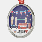 2024 London Christmas Decor Metalen Ornament (Links)