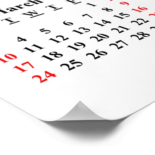 2024 Maak uw eigen aangepaste poster kalender (Hoek)