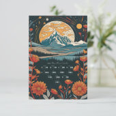 2024 Maancyclus Maankalender Zuidelijk halfrond Bedankkaart (Staand voorkant)