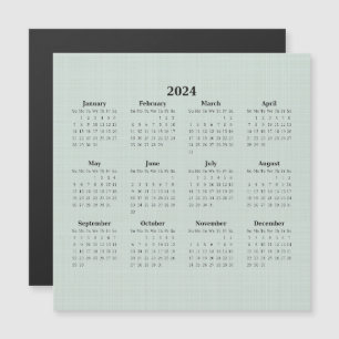 2024 Maandelijkse Agenda Groene Linen Backdrop Mag