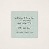 2024 Maandelijkse kalender Groene Linen Aangepaste Vierkante Visitekaartjes (Achterkant)