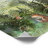 2024 Maandelijkse kalender Waterverf Bos Poster (Hoek)