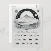 2024 Maanfase Maancyclus Zuidelijk halfrond Briefkaart (Voorkant / Achterkant)