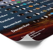 2024 Maanfasen Astronomiekalender Poster (Hoek)