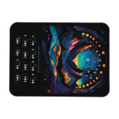 2024 Maankalender Maancyclus Zuidelijk halfrond Magneet (Horizontaal)