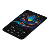 2024 Maankalender Maancyclus Zuidelijk halfrond Magneet (Linkerzijde)