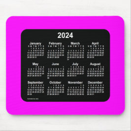 2024 Magenta Neon Two Tone Calendar door Janz Muismat