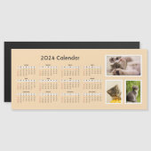 2024 magnetische kalender aangepaste foto (Voorkant / Achterkant)