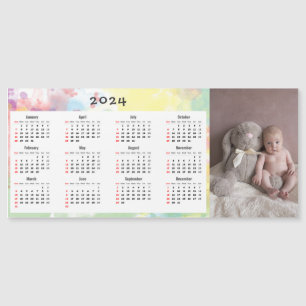 2024 magnetische kalender - aangepaste foto
