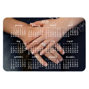 2024 Magnetische Kalender Foto Magneet 4x6