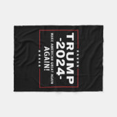 2024 Make America Great All Over Again Magaa Fleece Deken (Voorkant (Horizontaal))