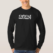 2024 Mannen zwart T-shirt (Voorkant)