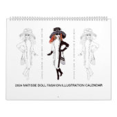 2024 Matisse Doll Mode Illustratiekalender Kalender (Hoes)