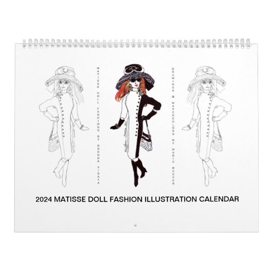 2024 Matisse Doll Mode Illustratiekalender Kalender (Hoes)
